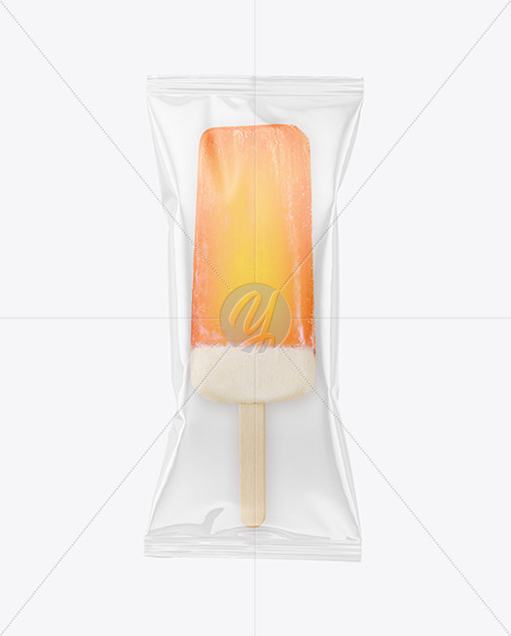 Orange Fruit Popsicle Ice Cream Mockup