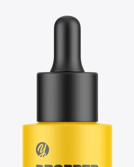 Matte Dropper Bottle Mockup