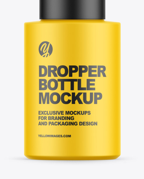 Matte Dropper Bottle Mockup