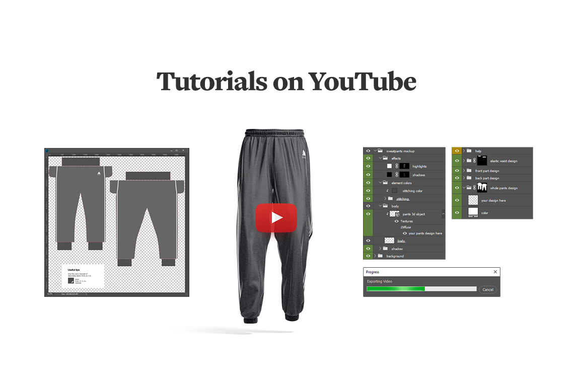 Sweatpants Animated Mockup