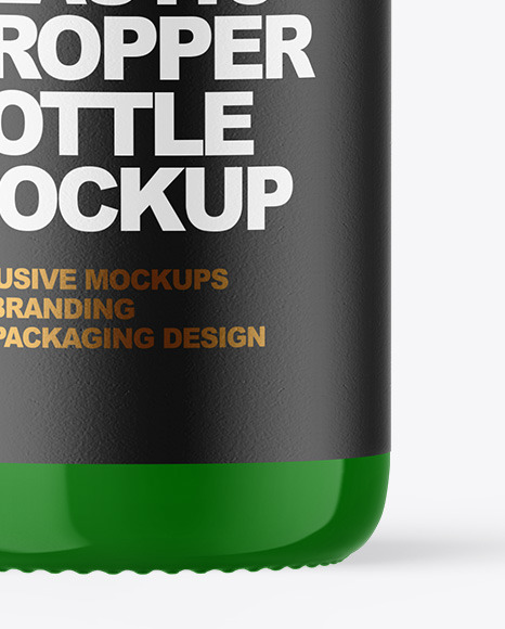 Glossy Plastic Dropper Bottle Mockup