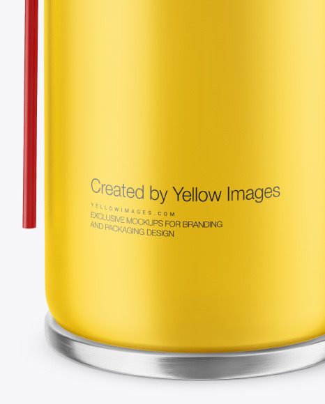 Matte Spray Can Mockup