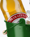 Lager Beer Bottles in a Bucket Mockup