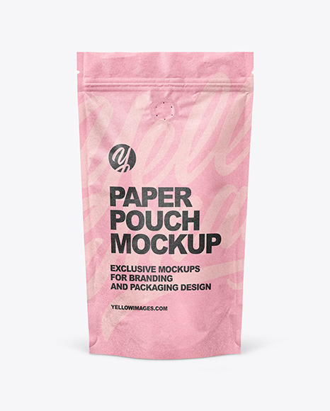 Kraft Paper Stand-up Pouch Mockup