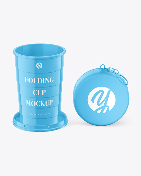 Glossy Folding Cup Mockup