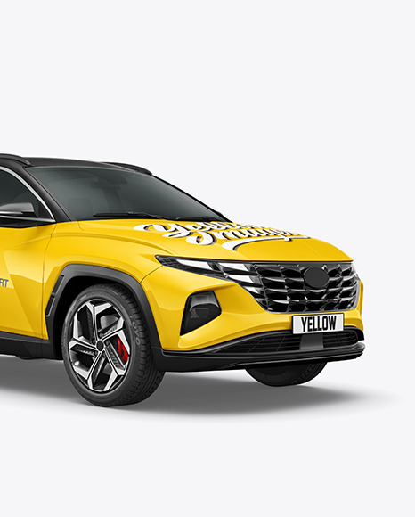 Compact Crossover SUV Mockup - Half Side View - Vehicle mockups