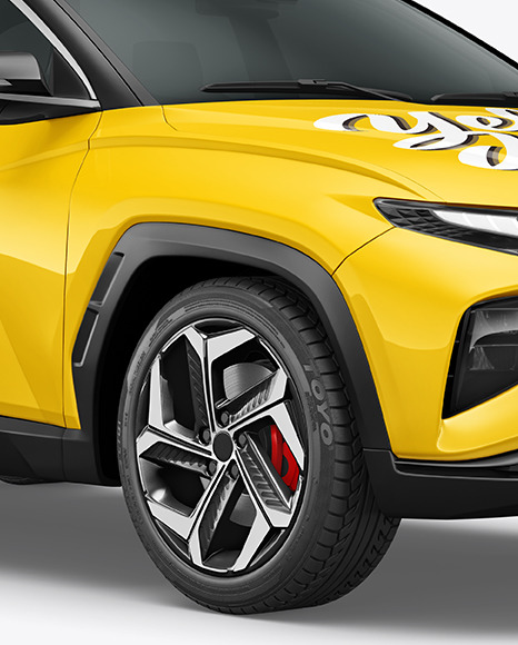 Compact Crossover SUV Mockup - Half Side View