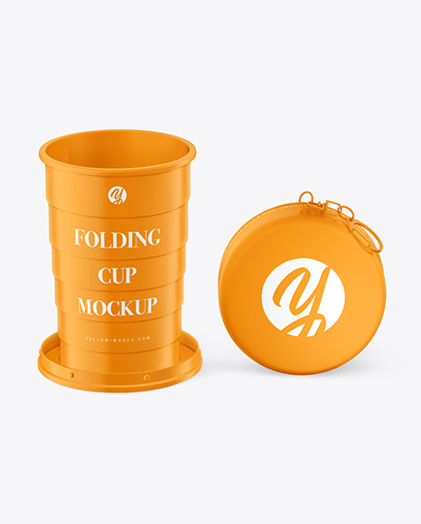 Matte Folding Cup Mockup