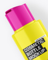 Glossy Plastic Cosmetic Bottle Mockup