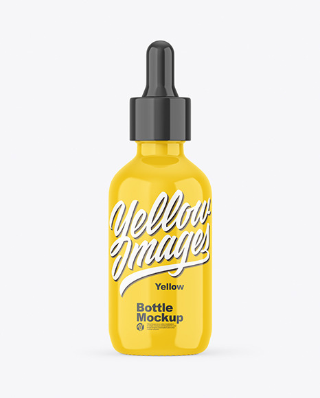 Glossy Dropper Bottle Mockup