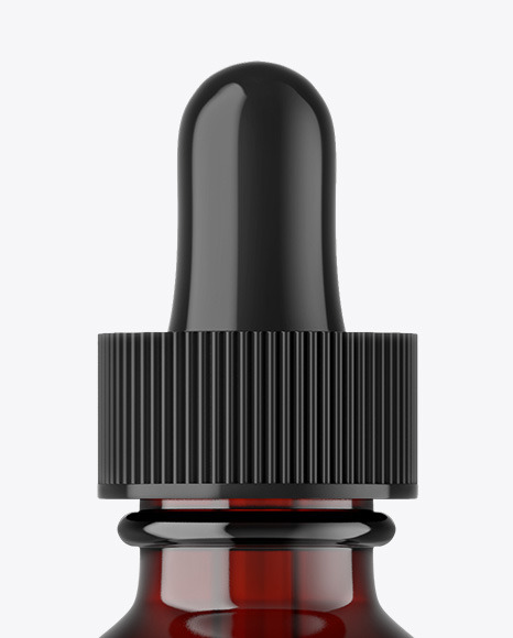 Dark Amber Glass Dropper Bottle Mockup Dark Amber Glass Dropper Bottle Mockup