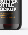 Dark Amber Glass Dropper Bottle Mockup