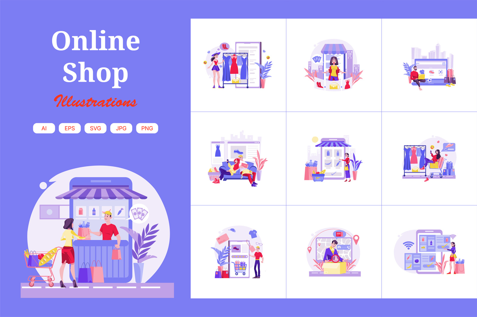 M395_Online Shop Illustration Pack M395_Online Shop Illustration Pack