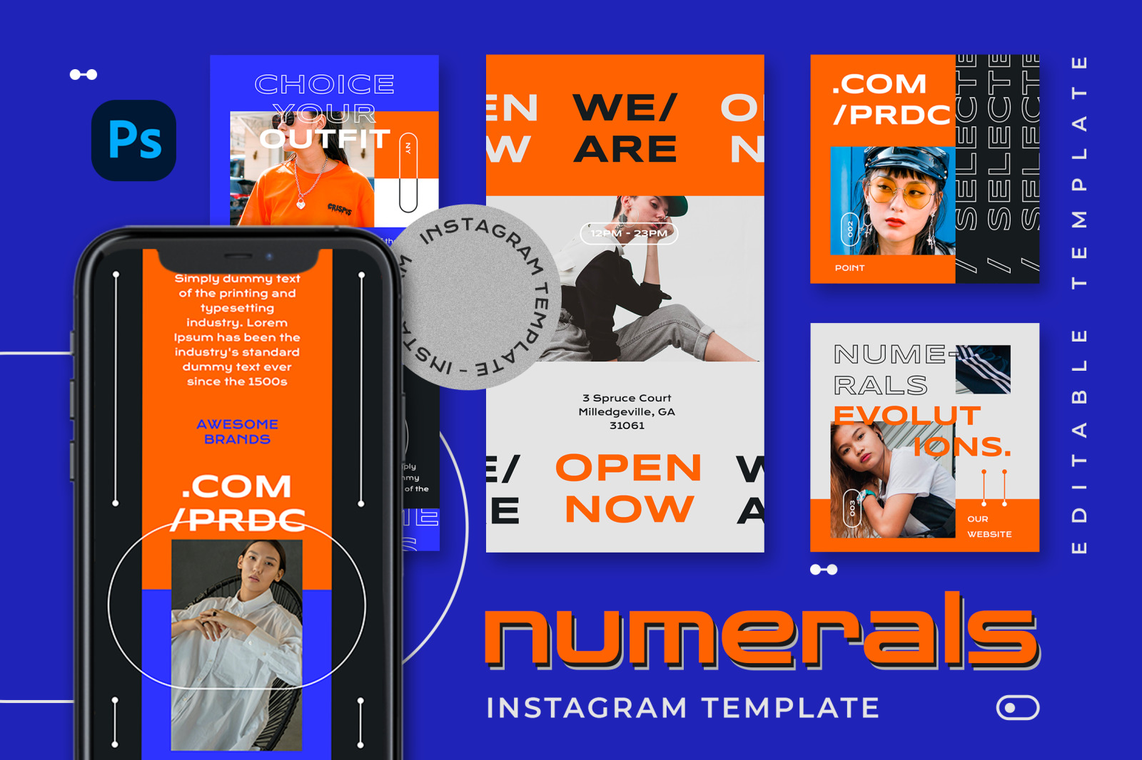 Numerals Instagram Template