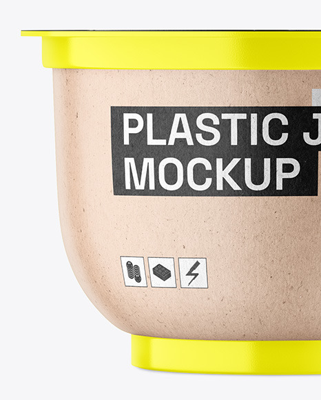 Glossy Plastic Jar Mockup