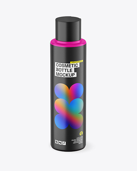 Matte Plastic Cosmetic Bottle Mockup