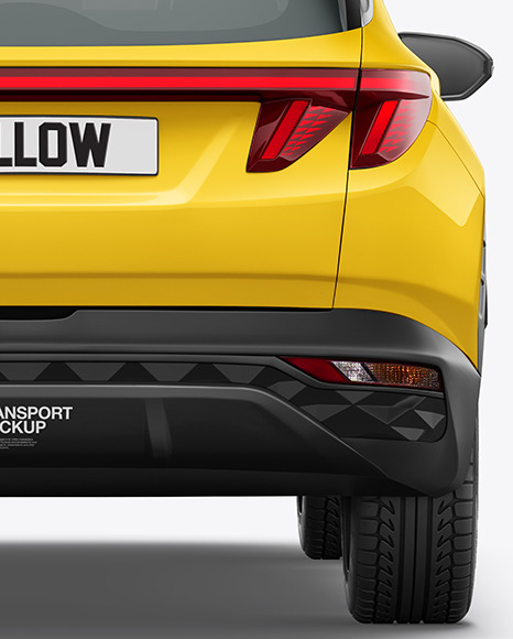 Compact Crossover SUV Mockup - Back View