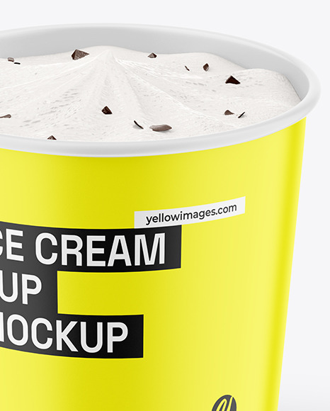 Matte Ice Cream Cup Mockup