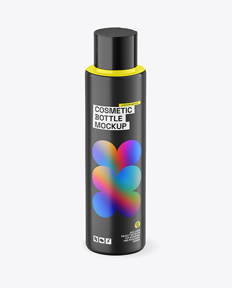 Glossy Plastic Cosmetic Bottle Mockup Glossy Plastic Cosmetic Bottle Mockup