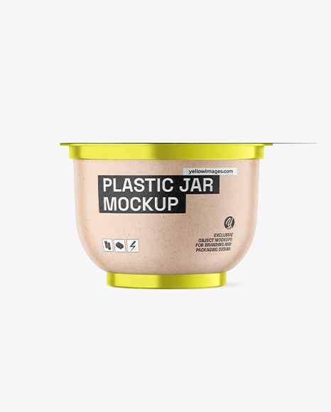 Metallic Plastic Jar Mockup