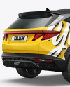 Compact Crossover SUV Mockup - Back Half Side View