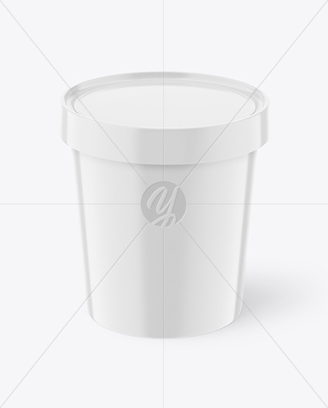 Glossy Ice Cream Cup Mockup