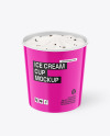 Glossy Ice Cream Cup Mockup