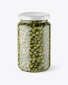 Clear Glass Jar with Capers Mockup
