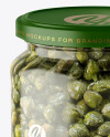 Clear Glass Jar with Capers Mockup