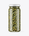 Clear Glass Jar with Capers Mockup