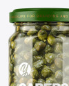 Clear Glass Jar with Capers Mockup