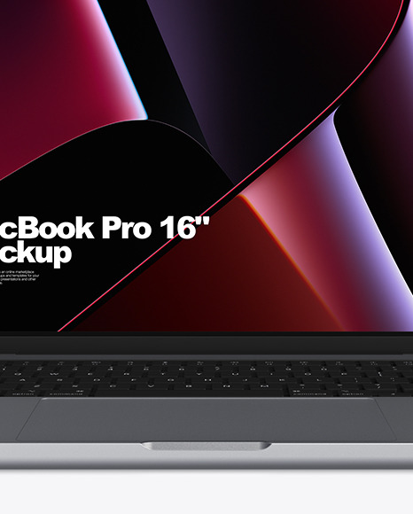 MacBook Pro 16-inch Space Gray Mockup