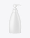 Matte Liquid Soap Bottle with Pump Mockup