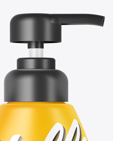 Matte Liquid Soap Bottle with Pump Mockup