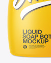 Matte Liquid Soap Bottle with Pump Mockup