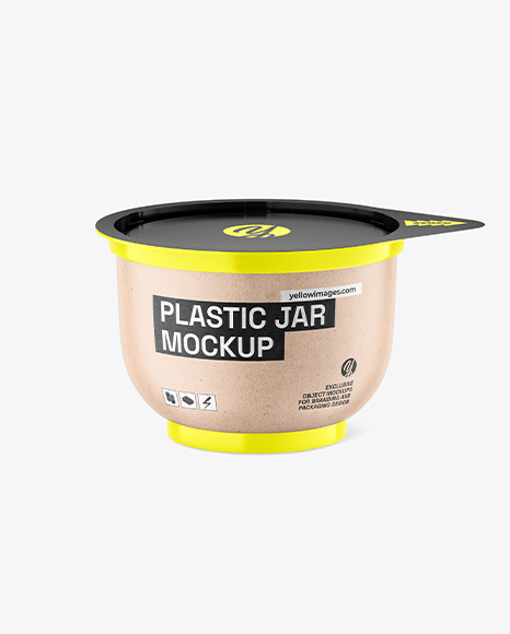 Glossy Plastic Jar Mockup