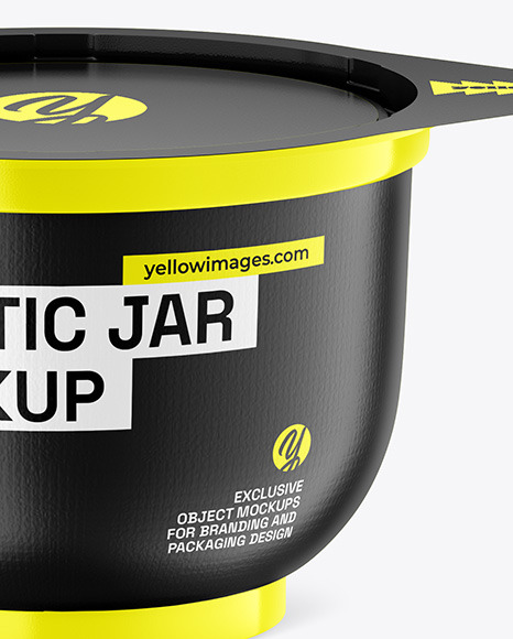 Glossy Plastic Jar Mockup