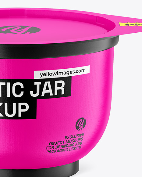 Matte Plastic Jar Mockup