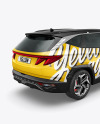 Compact Crossover SUV Mockup - Back Half Side View