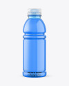 Blue PET Bottle With Soft Drink Mockup