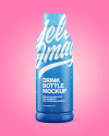 Blue PET Bottle With Soft Drink Mockup