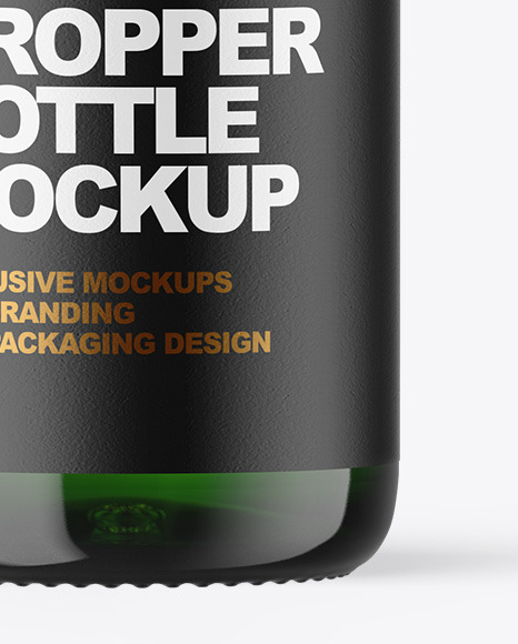 Green Glass Dropper Bottle Mockup Green Glass Dropper Bottle Mockup