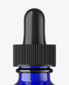 Blue Glass Dropper Bottle Mockup