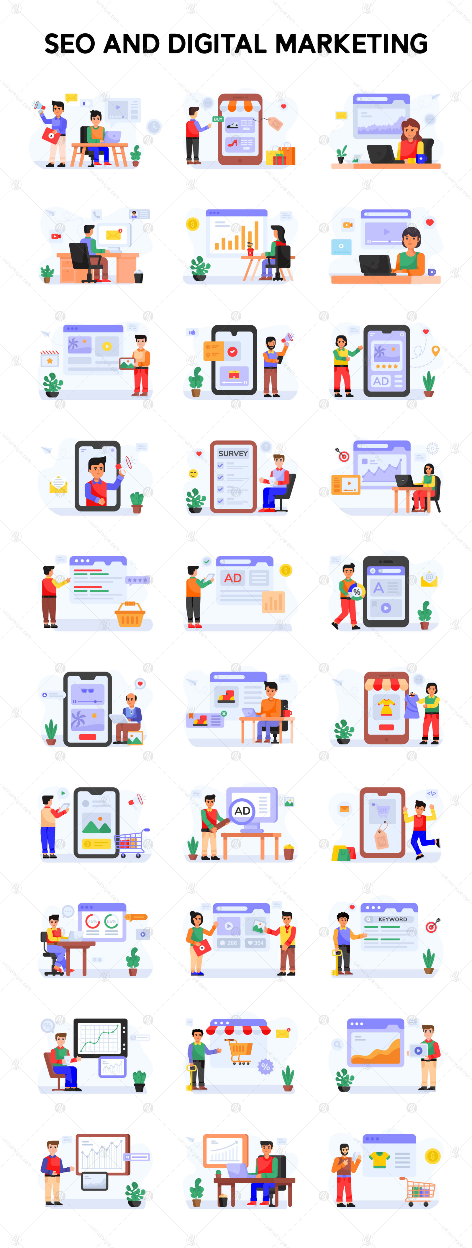 245 Flat Day to Day Activities illustrations 245 Flat Day to Day Activities illustrations