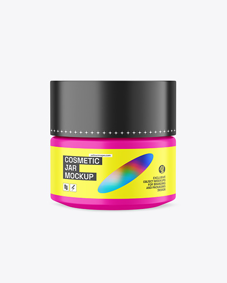 Matte Cosmetic Jar Mockup