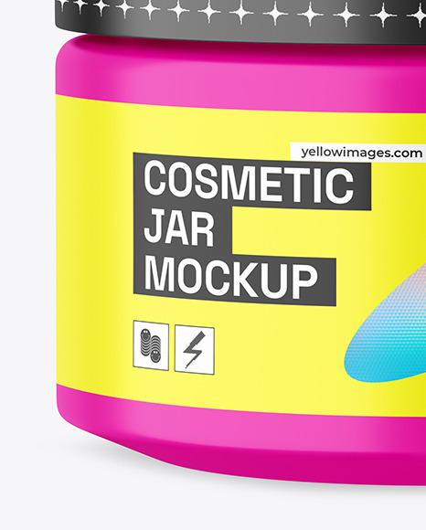 Matte Cosmetic Jar Mockup