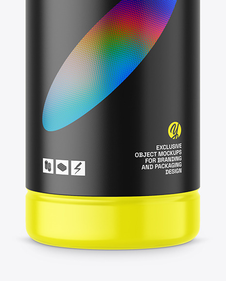 Glossy Plastic Bottle Mockup