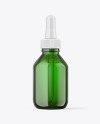 Green Glass Dropper Bottle Mockup