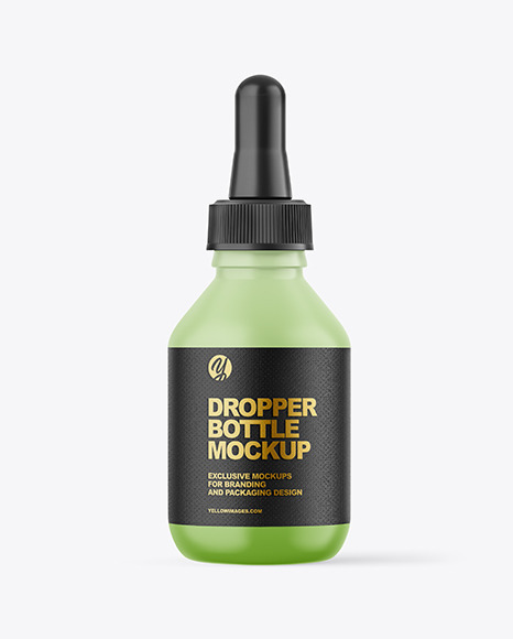 Matte Dropper Bottle Mockup