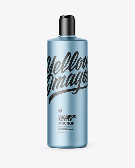 Metallic Matte Shampoo Bottle Mockup